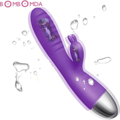 AV Stick Vibrator Waterproof Silicone Rabbit Dual Motor Clit Stimulation Vagina Massage Dildo Vibrator Sex Toys For Women Female