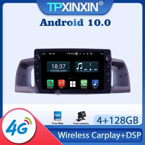 Android 10.0 Car Radio For Toyota Corolla 2004 - 2012 Multimedia Video Audio Recorder DVD Player Navigation HeadUnit GPS 2din