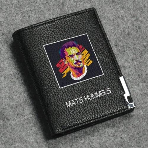 Mats Hummels wallet Football star purse MVP player print leather case Money short notecase Change burse bag Card holders