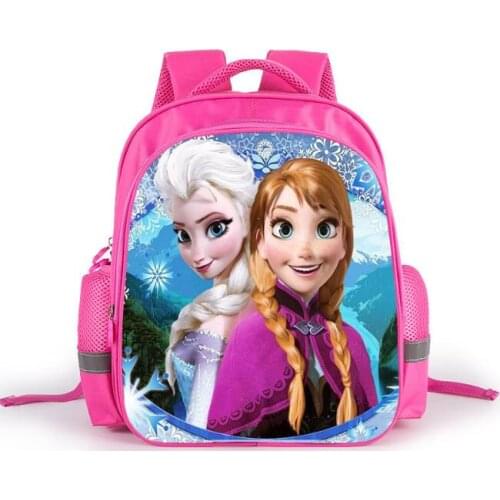 Disney Frozen Elsa Print Backpack School Boys Girls Children Book Bag Cartoon Girl Backpack cartable enfant Kindergarten Bag