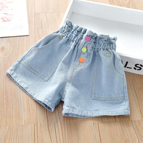 New Summer Solid Color Children Kids Baby Toddler Girls Clothes Denim Shorts Pants for Girls