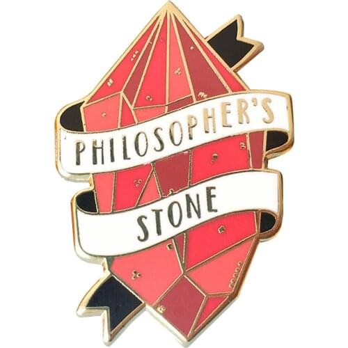 Red Stone Enamel Pin