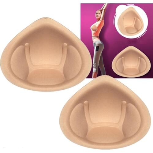 KLV Intimates Accessories 1 Pair Insert Push Up Bra Pads Adjustable Enhancer Triangle Inserts Chest Cups Breast Bra Sponge Pad