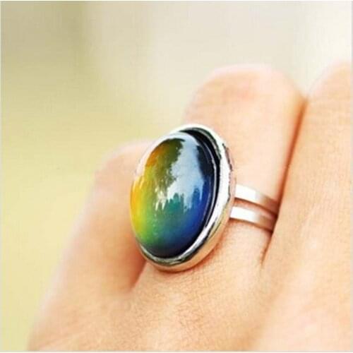 Adjustable ring Women Men Emotion Feeling Changing Color Mood Temperature Couple Ring Jewelry