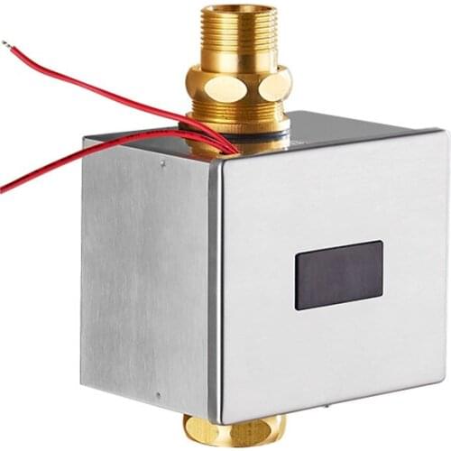 Surface mounted Stainless steel DC & AC Stool Automatic induction flush valve,toilet Squat Pan sensor Stool flusher valve,J18106