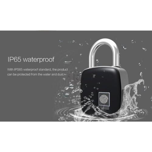 New trends Standalone Biometric Anytek P3 Fingerprint Lock Access Keyless Anti-theft Padlock ,Do Not Lost Key Anymore