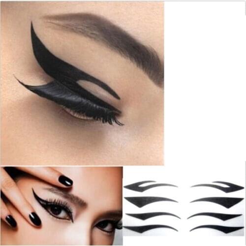 New DIY Women Cat Line Eyeliner Stencils Pro Eye Makeup Tool Easy To Make Up Eye Template Shaper Model Eyelid Eyeliner Sticker