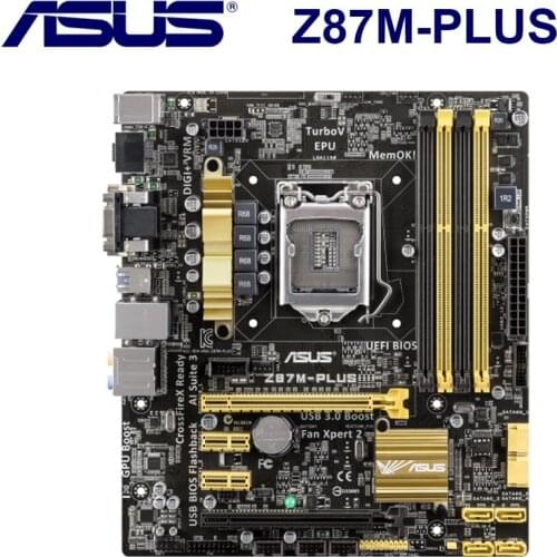 Asus Z87M-PLUS Motherboard Intel Z87 Core i7/i5/i3 LGA 1150 DDR3 32GB PCI-E 3.0 Original Desktop Asus Z87M-PLUS Mainboard Used
