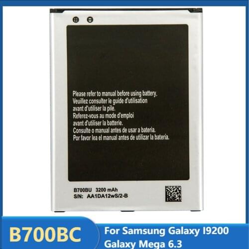 Original Replacement Phone Battery B700BC For Samsung Galaxy I9200 Galaxy Mega 6.3 B700BE Rechargable Batteries 3200mAh