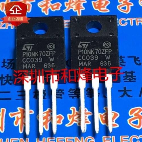 100% New&original P10NK70ZFP STP10NK70ZFP TO-220F 700V 8.6A