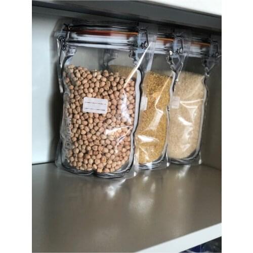 Palpak Dolpak Gift Kitchen Accessories Food Depolamak For Big size Jar Looking Storage Bag 10 Pcs 1000 ML 17x27x4 Cm