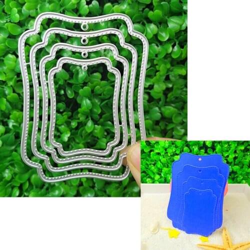 Suitable for Christmas metal cutting die and DIY scrapbook photo album 3D greeting card making creative dotted hang tag 2021 NEW