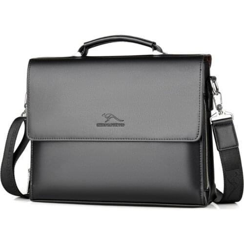 Men Handbag PU Leather Briefcase Bag Business Men Leather Laptop Handbag Casual Man Bag Lawyer Shoulder Male Office Tote Bag