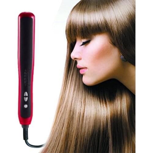Hand-held Hair Straightener Slim Styling Brush Curler One-touch Temperature Control Ceramic Ion Combs Are Safe Convenient SSwell