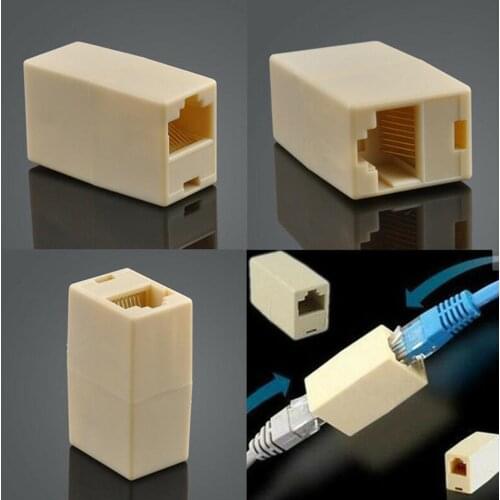 Network Ethernet Lan Cable Joiner Bilateral 8 Pins Netwoerk Connector Coupler Adapters Connection RJ45 Computer C0P7 R6W6