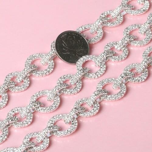 Bling Silver Bridal Glass Rhinestone Trim Applique For Wedding Dress Sewing Craft