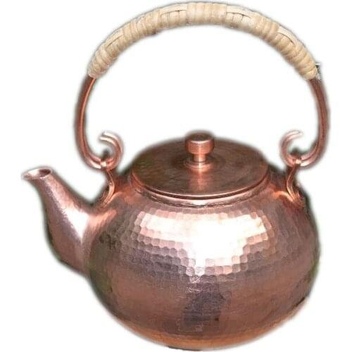 Soften Water Red Copper Kettle 1.7L Handmade Whistling Water Kettles