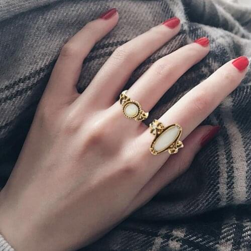 12PCS/Set Vintage Alloy Combination Ring Multi-Style Alloy Ring Fashion Vintage Knuckle Ring Jewelry Hot Sale