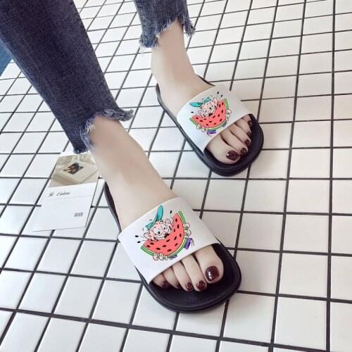 Women watermelon slippers ome Slippers Outside Flat Sandals Women Shoes Summer Sandals Slides Sandalias Mujer