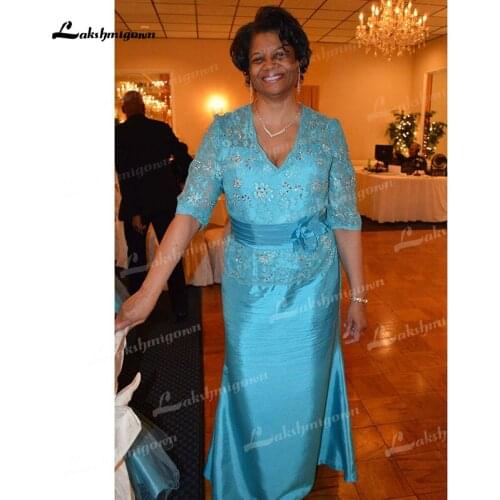 2021 Mermaid/Trumpet V Neck Lace Beading Floor-Length Mother of the Bride Dresses Wedding Mother Dress Guest Party Formal Gowns