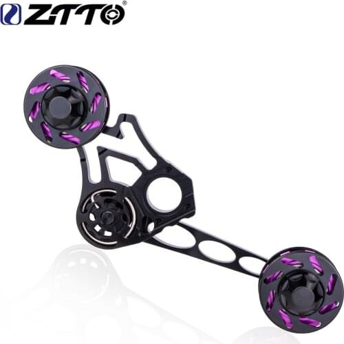 ZTTO Folding Bike Chain Tensioner Bicycle 2 3 6 Speed Rear Derailleur Adjustable Stabilizer Presser Bearing Pulley Jockey Wheel