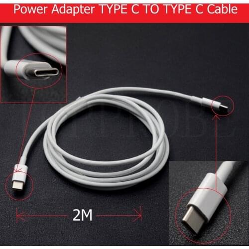 2m Geniune Type c to Type c Cable for 29w Power Adapter Wall Charger Use for Apple ibook Macbook 12" DC 14.5V 2A wall charging