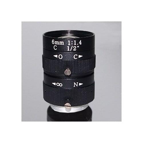 Focusafe 3 Megapixel Machine Vision Lens Industrial Lens 6mm 1/2" Manual Iris Zoom Lens for Industrial Camera