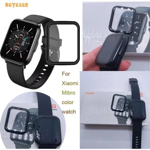 3D Curved Composite Surface Plating Soft Film For Xiaomi Mibro Color Smart Watch Full Cover Screen Protector Not Tempered Glass