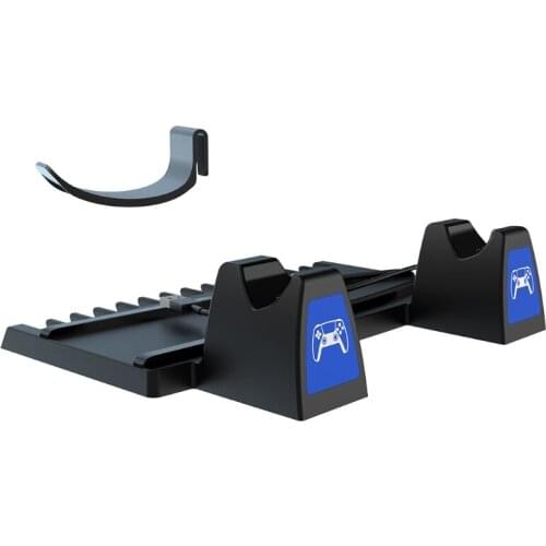 4 in 1 Host Multi-function Gamepad Storage Tray Handle Charging Holder Base Bracket Charger Dock Compatible with PS5