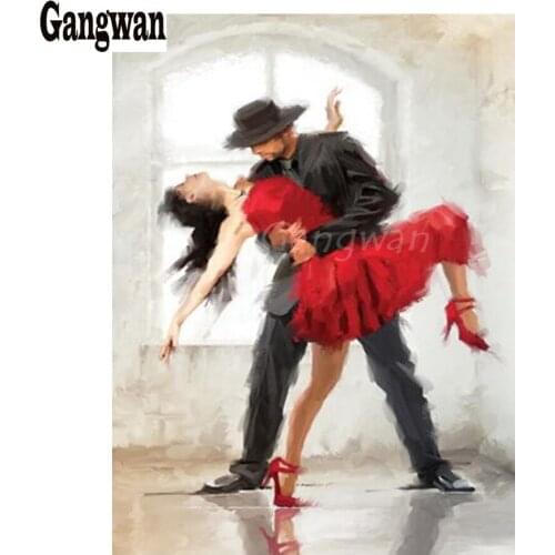 Sweetheart 5d diy diamond Painting mosaic Tango dance diamond embroidery mosaic abstract couple wedding Wall Pictures Decoration