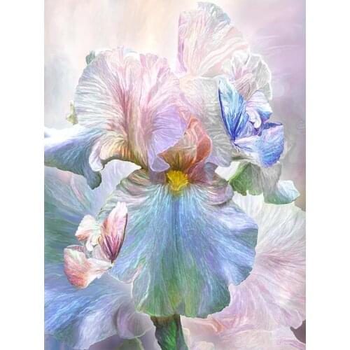 Full SquareRound Drill 5D DIY Diamond Painting Cross stitch Coloured iris flower pattern 3D Embroidery Mosaic Decor Gifts FF2802