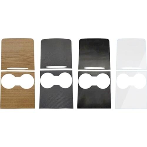 2021 Car Central Control Panel Sticker For -Tesla Model 3/Y Wood Center Console Accessories Model Y Interior Film Wood Grain