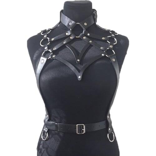 BDSM Bondage Leather Belt Harness Sex Toys for Women Adult Game Outfit Bra Leg Suspenders Straps Garter Erotic Set