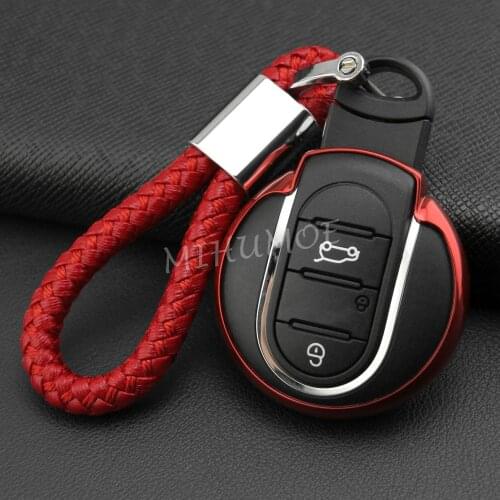 Car Key Case Cover Protector Fob For Mini Cooper S One Countryman Clubman F54 F55 F56 F57 F60 Soft TPU Red