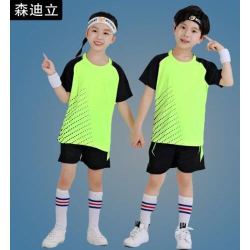 Children Football Jerseys Boys Girls Soccer Sets Short Sleeve Kids Football Uniforms Soccer Tracksuit Jersey Suits