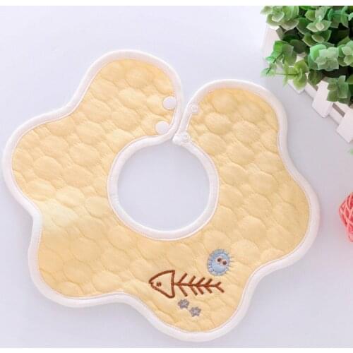 Baby Bibs For Girls Boys Cotton Baby Petals Cartoon Pattern Bib Burp Cloths Infant Newborn Baby Boy Girl Saliva Towel