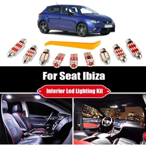 For Seat Ibiza 6L 6L1 6J 6P 6J5 6P1 6J1 6P5 6J8 6P8 2002-2016 Vehicle LED Interior Light Kit Canbus Car Lamp Accessories