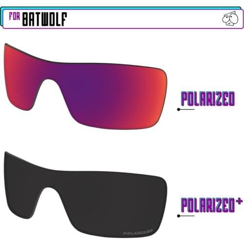EZReplace Polarized Replacement Lenses for - Oakley Batwolf Sunglasses - Black P Plus-Midnight P