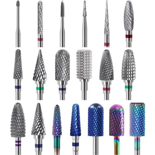 Nail Drill Milling Cutters Nail Tool Carbide Tungsten Barrel Stable Shank Accessories Cutter Pedicure Nail Milling Drill Bits