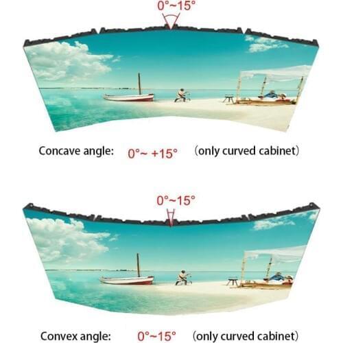 Curved flexible led screen outdoor indoor , church wedding exhibition arc curve convex led screen p3.91