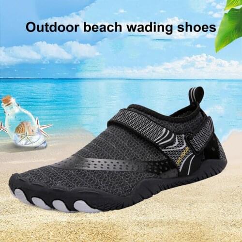 Men Breathable Upstream Shoes Magic Sticker Swimming Beach Sneakers for Summer