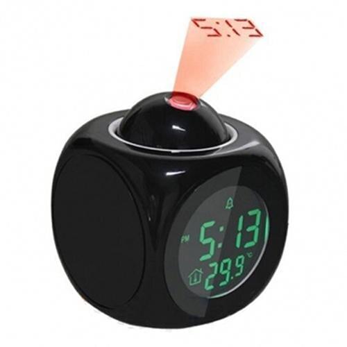 New Fashion Attention Projection Digital Weather LED Snooze Alarm Clock Projector Color Display LED Backlight Bell Timer