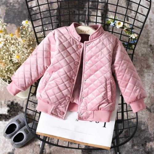 Baby Girl Clothes Winter Jacket Thicken Warm Girl Jacket Childrens Jacket Letter Embroidered Jacket Childrens Cotton Jacket