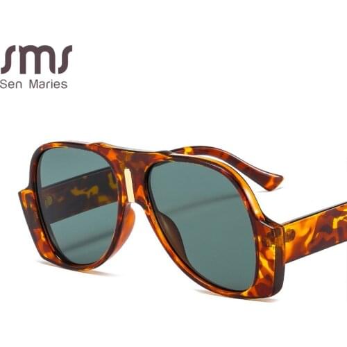 Retro Oversized Goggle Sunglasses Fashion Square Men Women Shades UV400 Vintage Glasses Luxury Brand Designer