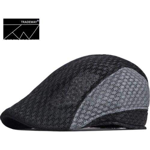 2021split joint Mens Hats Breathable Mesh high quality Spring Outdoor Gorro Hombre Boina Golf Hat Fashion Solid Flat Cap Women