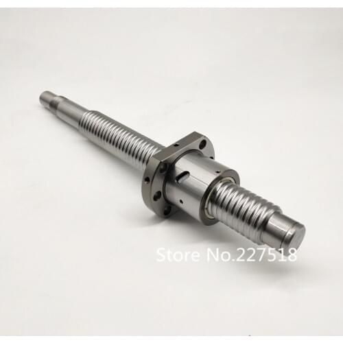 1pc 25mm Ball Screw Rolled C7 ballscrew 2505 SFU2505 600mm BK20 BF20 end processing+1pc SFU2505 METAL DEFLECTOR Ballscrew nut