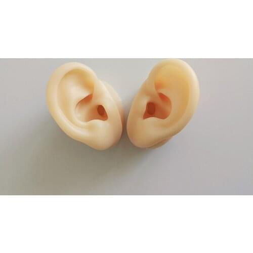 2 pcs silicone ear model ASMR sleep aid video live props soft silicone ear model