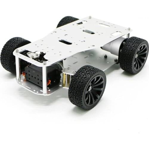 DIY Smart Car For Arduino Robot Education Smart Car Encoder Chassis Front wheel- Steering Gear Steering Dual Motor Drive