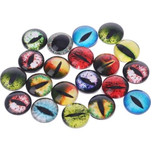 10 Pairs Glass Doll Eyes Animal DIY Crafts Eyeballs For Dinosaur Eye Accessories Jewelry Making Handmade 8/12/18mm