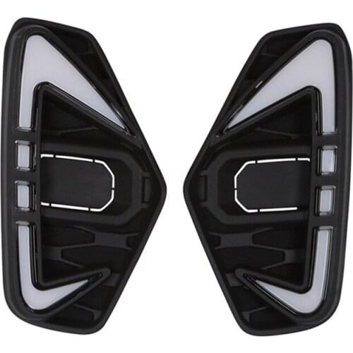 LED Fog Lamp Running LED Style White & Amber Two Light Colors Foglights for Nisan NP300 2020 2021 Car Accessories